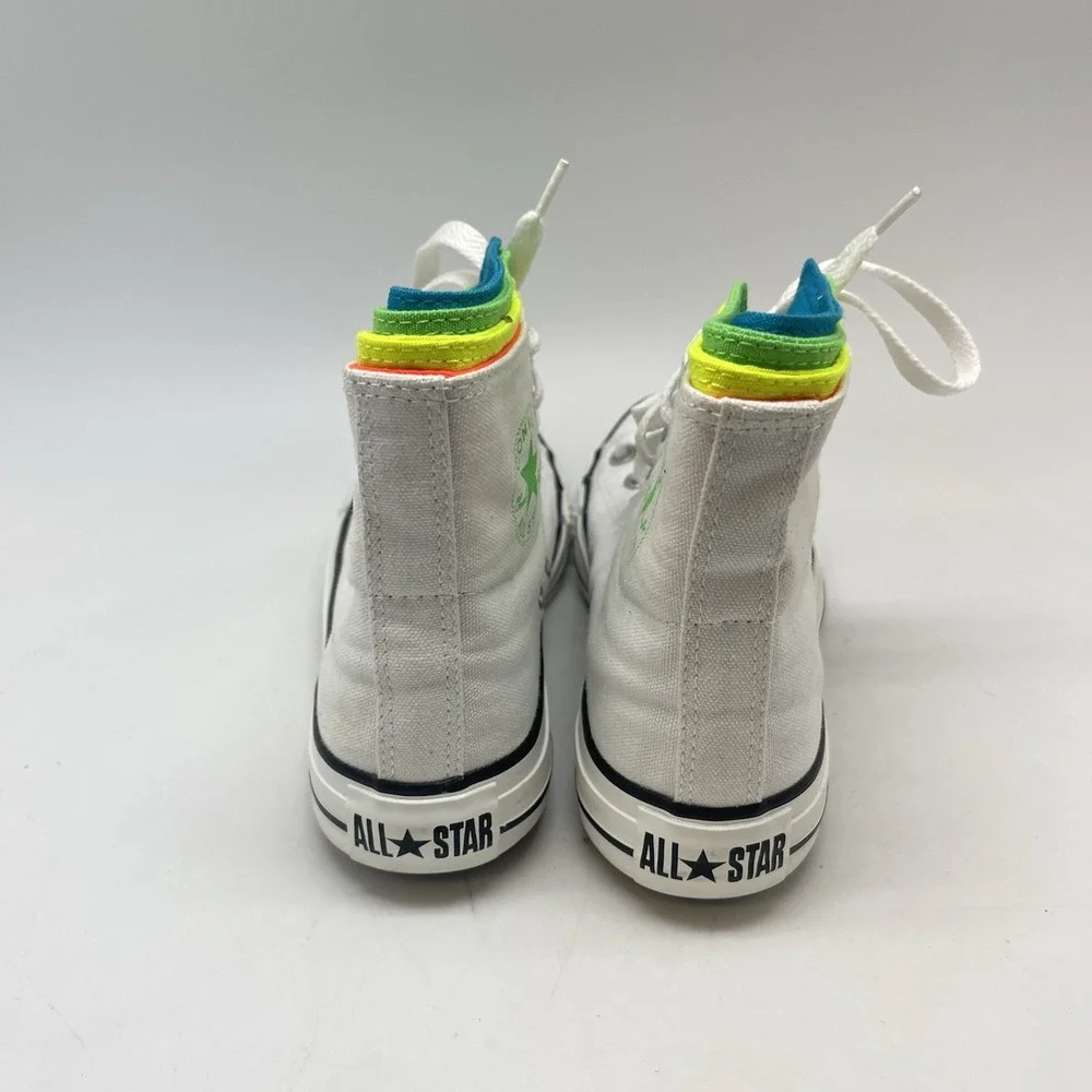 Converse Chuck Taylor Sneakers Womens 6 Quad Fold‎ Hi White Causal Shoes 137560C